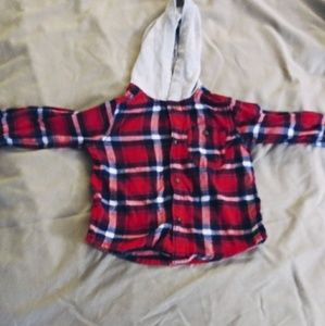 Plaid Shirt w/ Hood